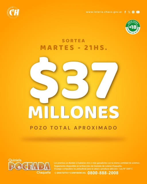 ¿Vas a tentar a la suerte?: La Poceada pone en juego 37 millones de pesos este martes