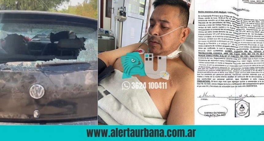 Salía de Terapia Intensiva y un trapito le rompió un vidrio del auto