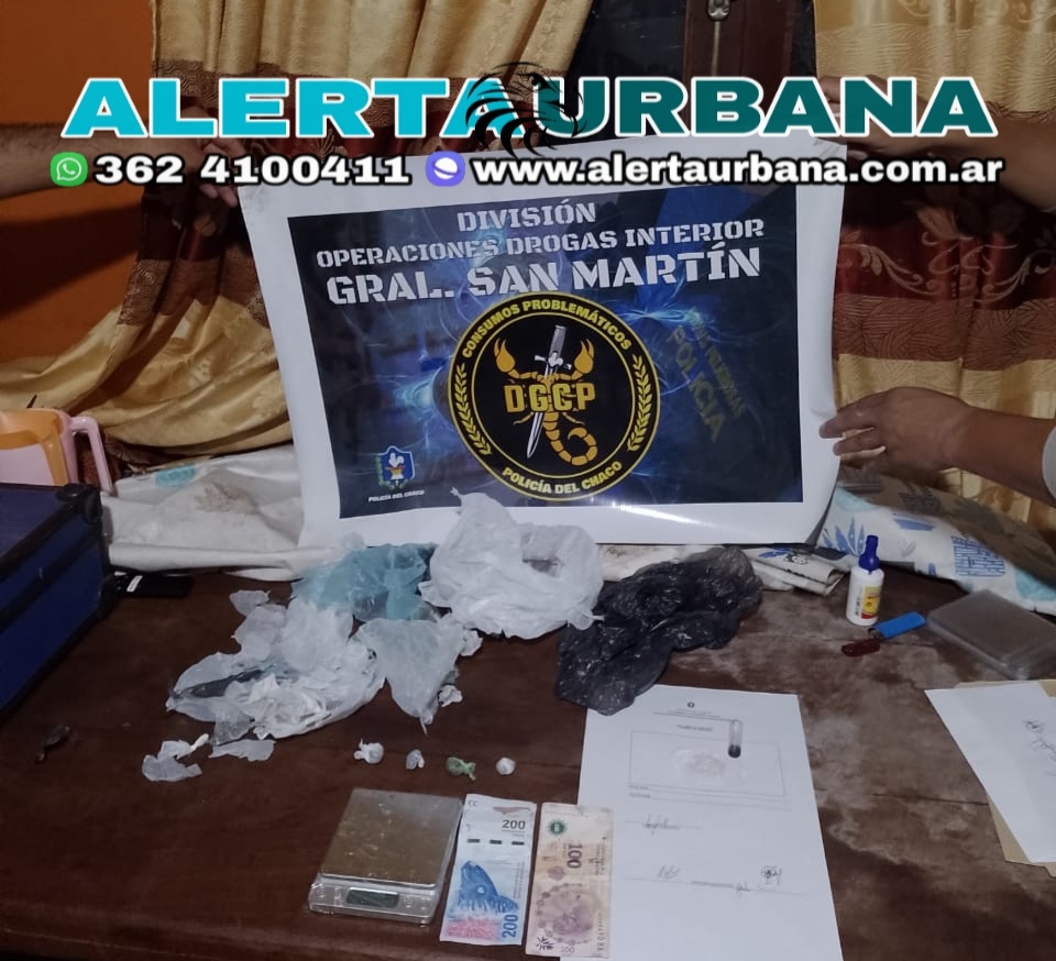 San Mart n allanamiento secuestro de drogas y detenci n de un