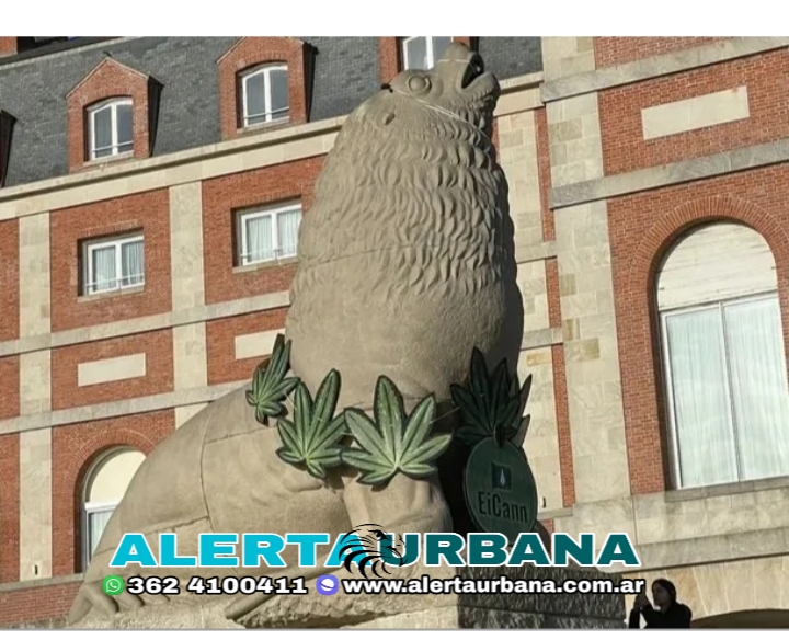 Sorpresa en Mar del Plata por monumento al Lobo Marino decorado con marihuana