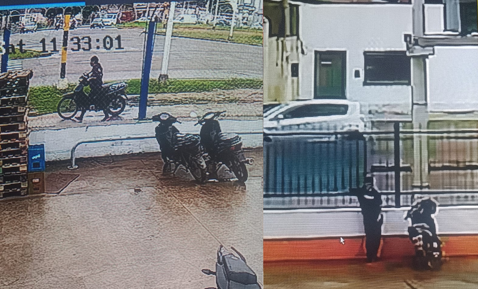 Recuperan moto robada del estacionamiento de un mayorista y ahora buscan a la mujer que se la llevó