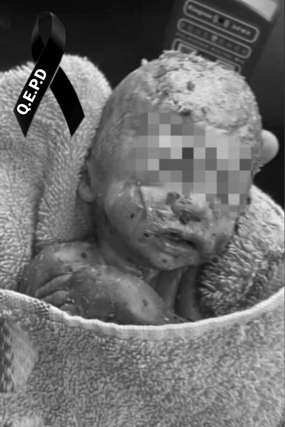 Triste final: Murió el bebé que nació y fue abandonado en la concesionaria