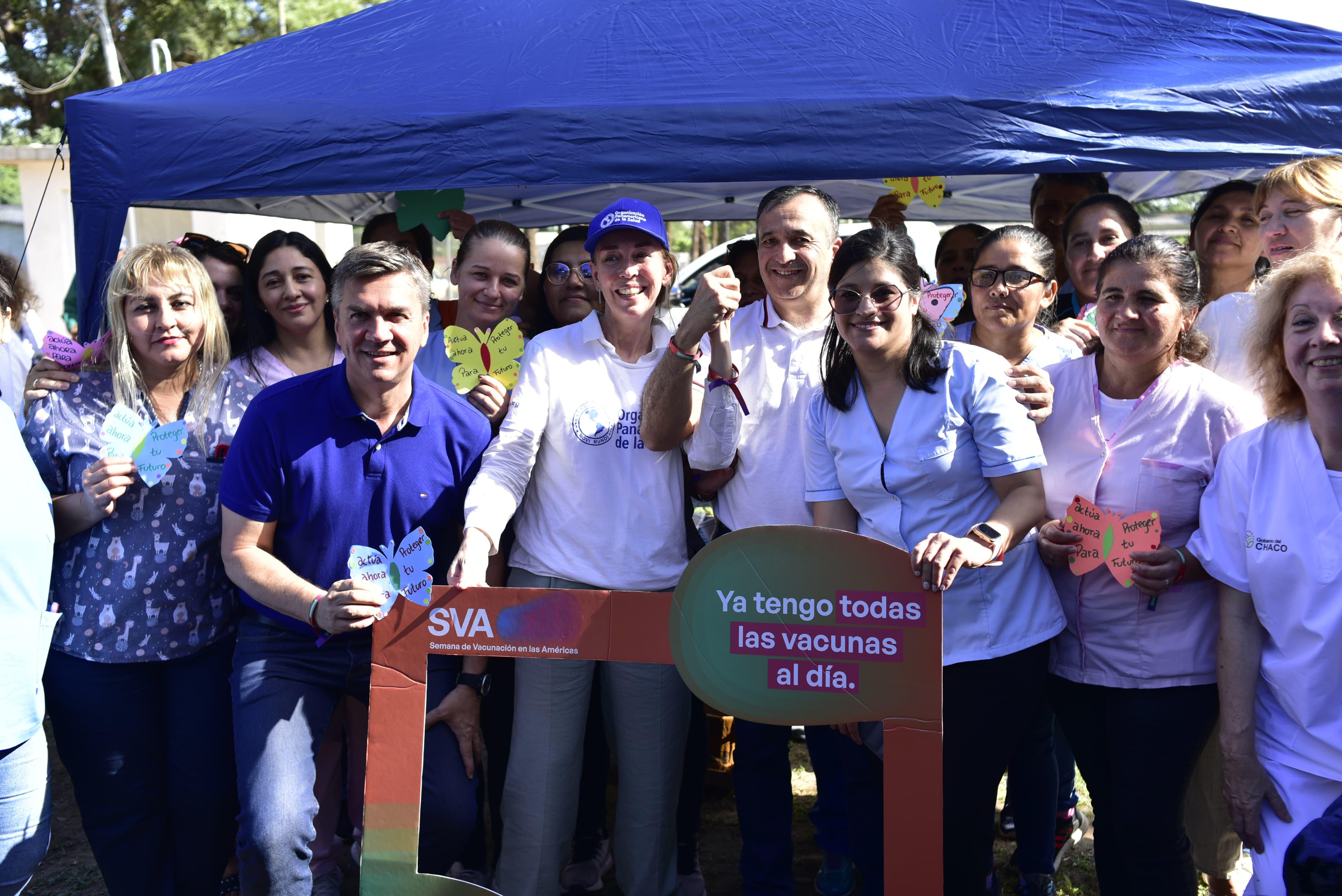 El gobernador acompañó en Miraflores el cierre de la campaña de vacunación “de las Américas”