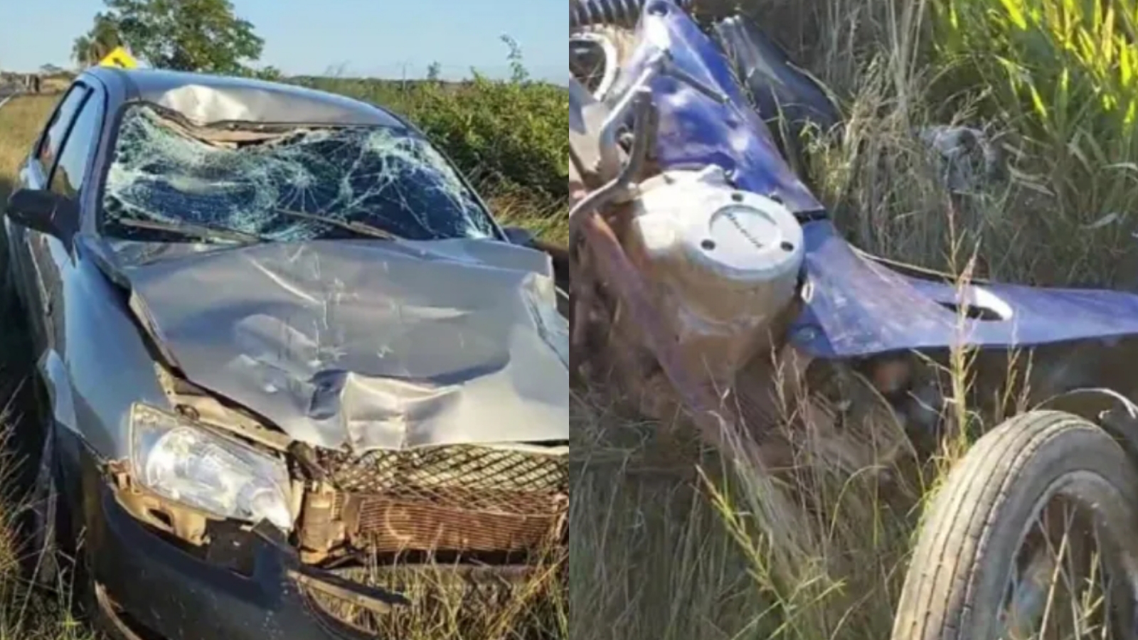 Tragedia en Corrientes: Automovilista chocó y mató aun motociclista; otro está grave