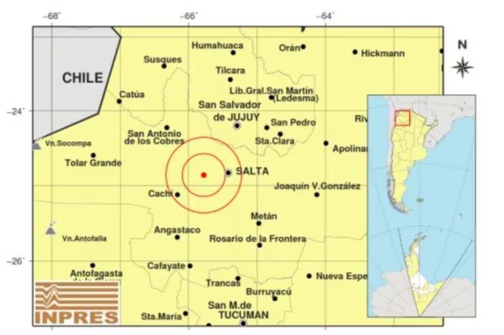 Un fuerte temblor sacudió a Salta y Tucumán sobre el filo de la madrugada 