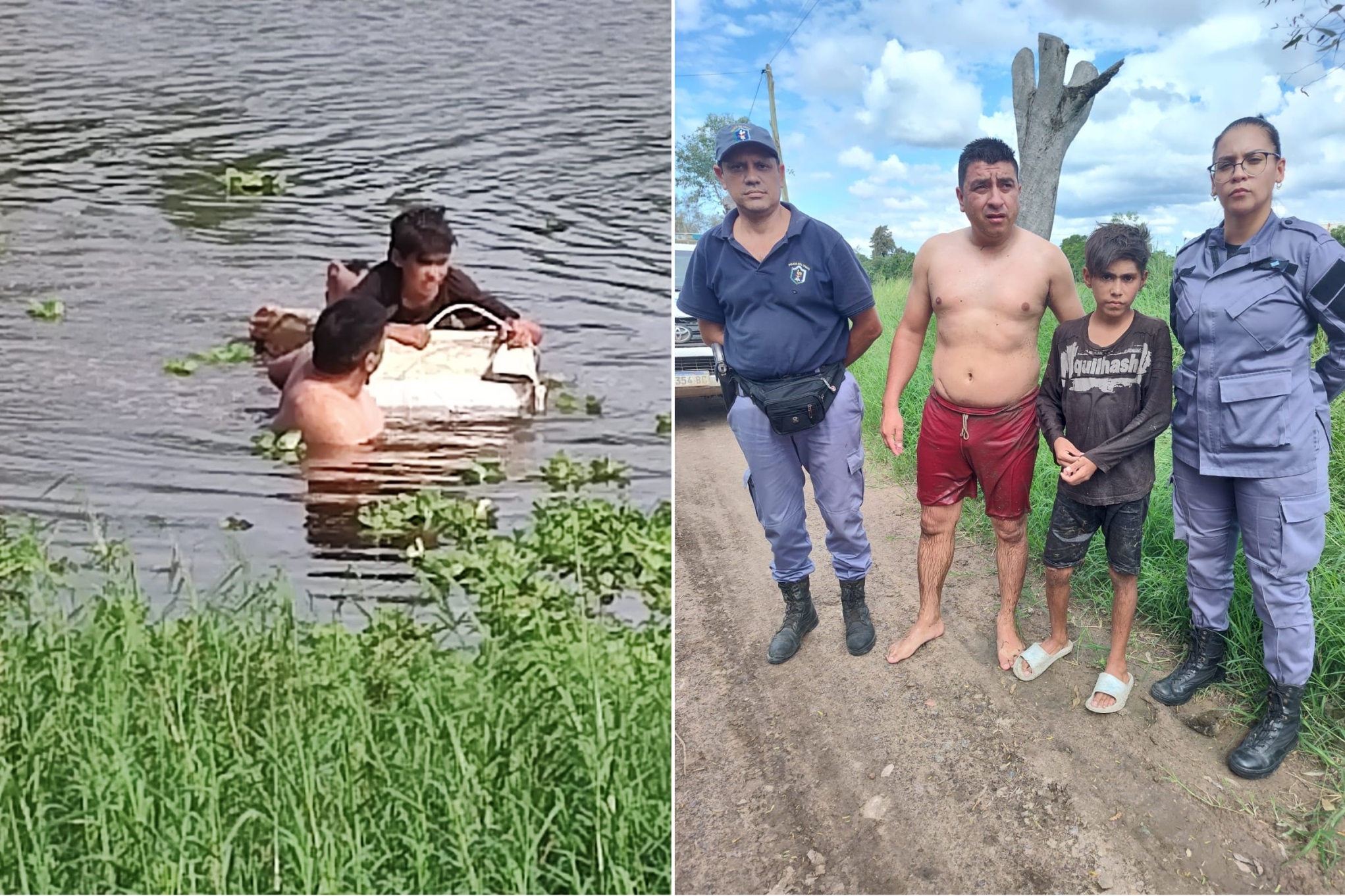 Heroico accionar: cabo primero salvó la vida de un niño que se ahogaba en una laguna de Barranqueras