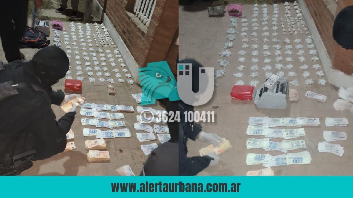 Escaparon y abandonaron una mochila con cocaína, marihuana y más de dos millones de pesos