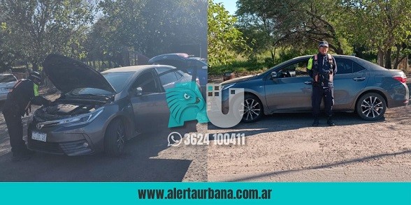 En Gancedo interceptaron un auto que fue robado en Sáenz Peña