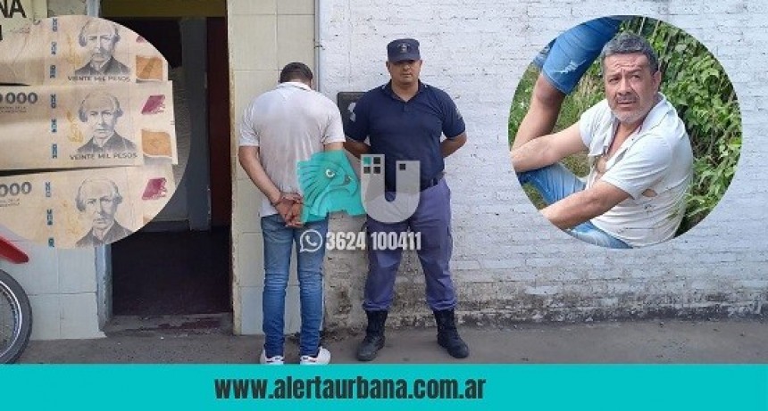 Quiso pagar con billetes falsos y vecinos lo retuvieron hasta que lo apresó la policía