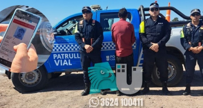 Saénz Peña: Detienen a un acusado de homicidio en un control vehicular