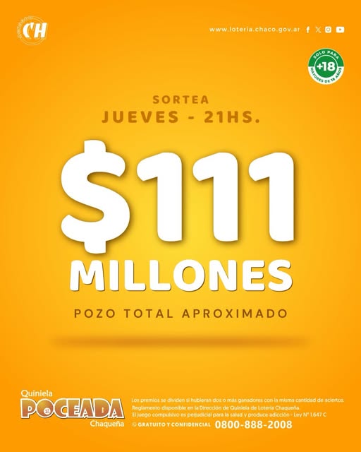 ¿Y si hoy se te da?: La Poceada pone en juego 111 millones de pesos este jueves
