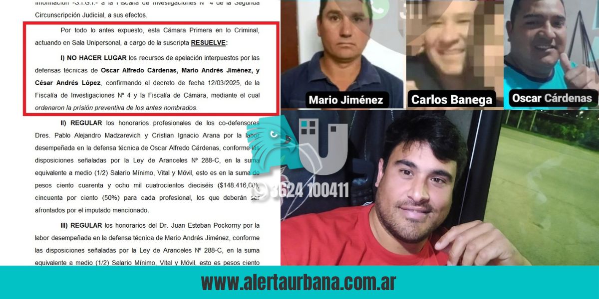 Caso Fernando Francovich: rechazaron planteo de tres imputados y esperarán el juicio presos