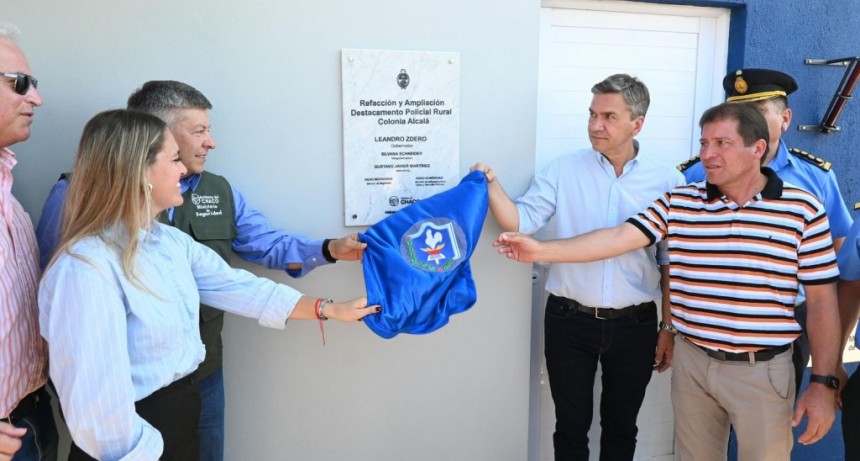 Zdero inauguró las refacciones y ampliación del destacamento rural de Colonia Alcalá
