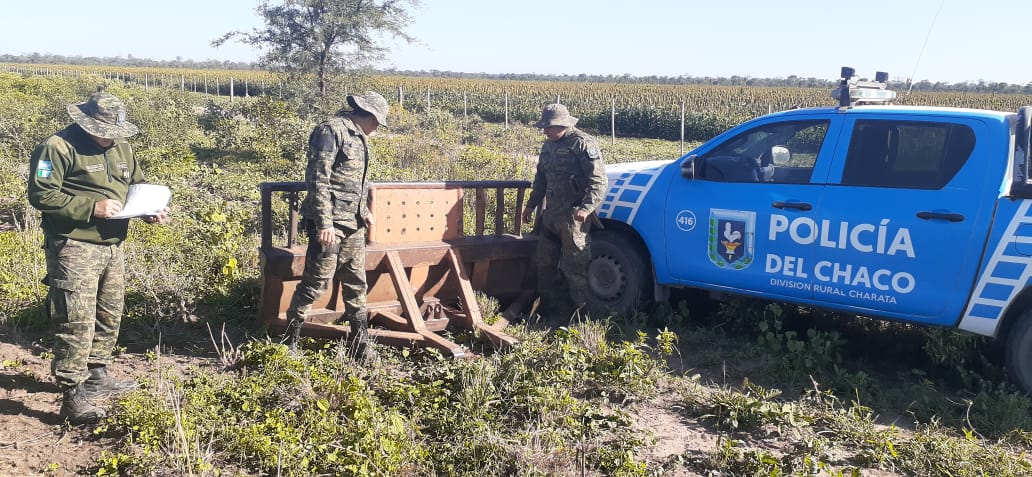 Pampa del Infierno: Recuperaron la pala de un tractor