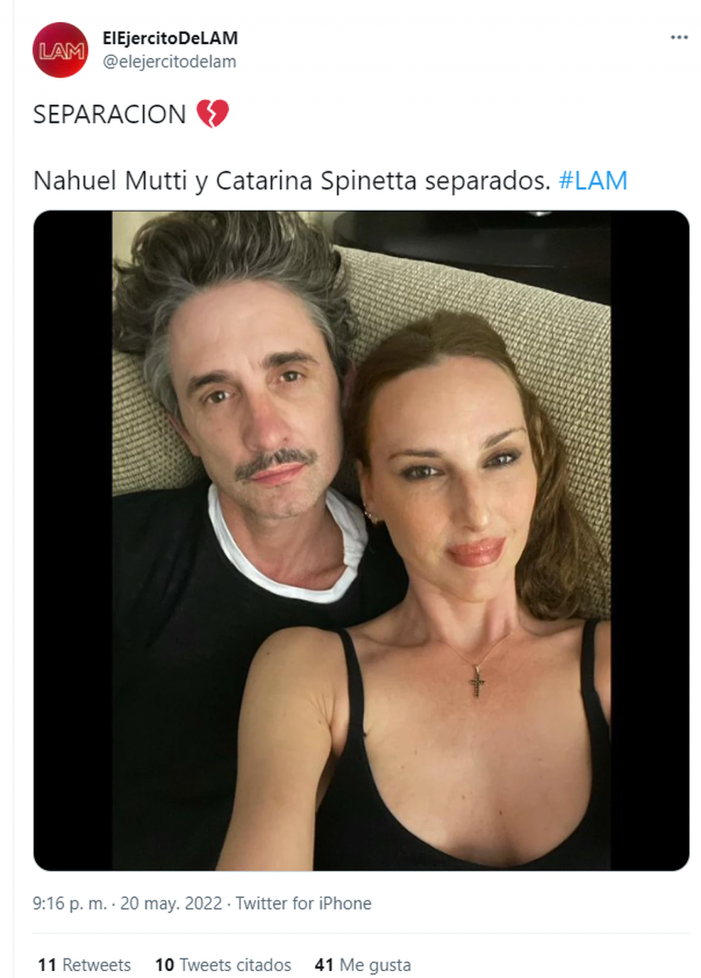 Se separaron Catarina Spinetta y Nahuel Mutti, tras 24 años de amor