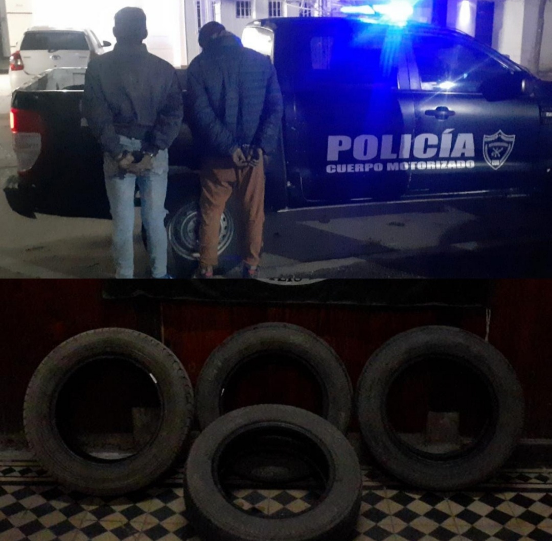 Sáenz Peña: en rápido accionar policial recuperan cubiertas robadas 