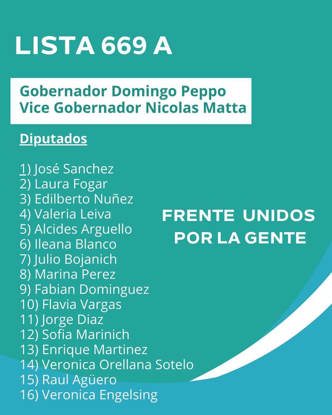 Domingo Peppo Conformamos una lista de diputados con mujeres y