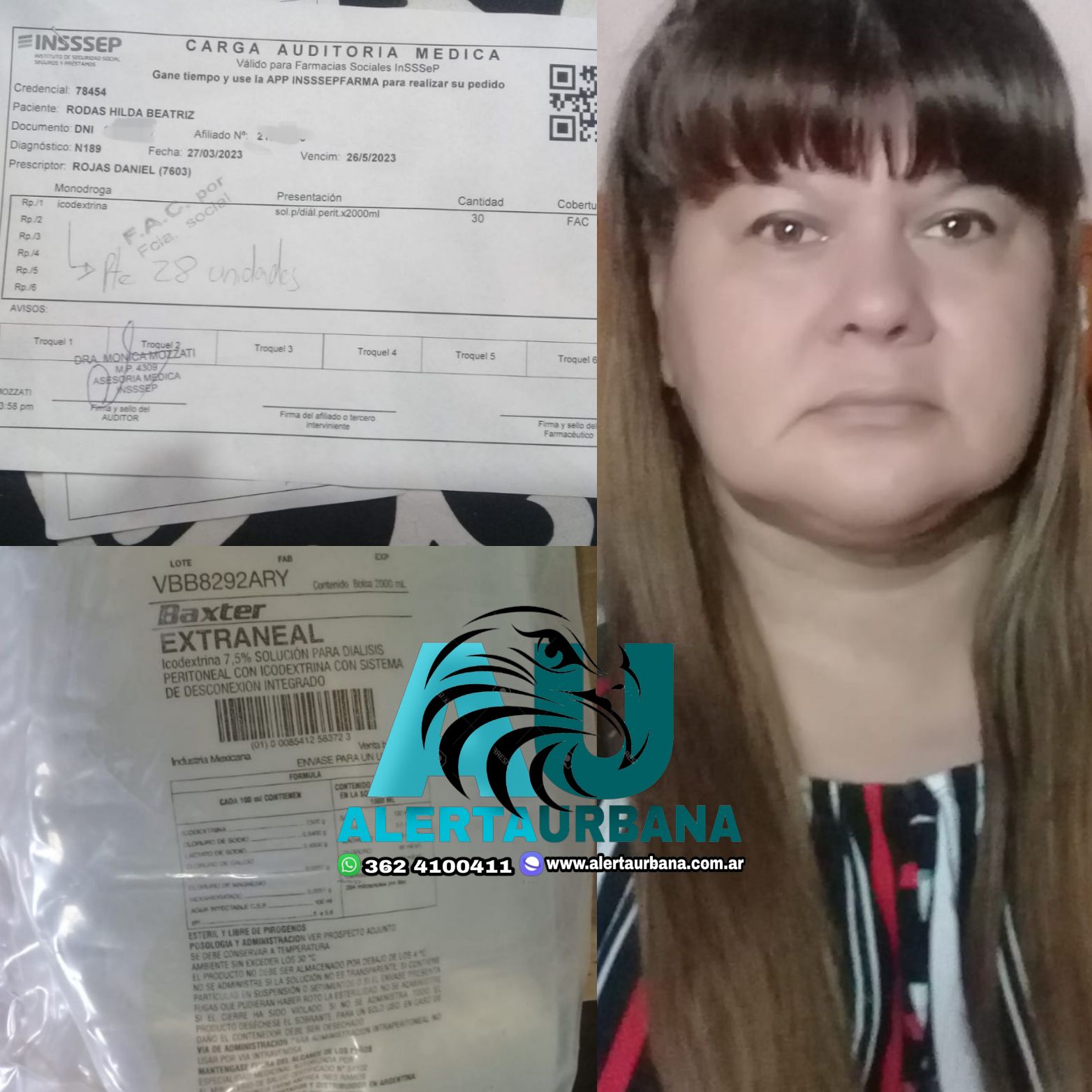 Hilda Rodas-La Leonesa: “Hace dos meses INSSSEP no me provee un medicamento para mi diálisis”