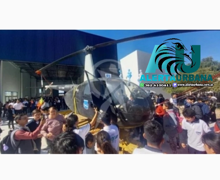 Salta: un helicóptero recuperado del narcotráfico fue cedido a una escuela
