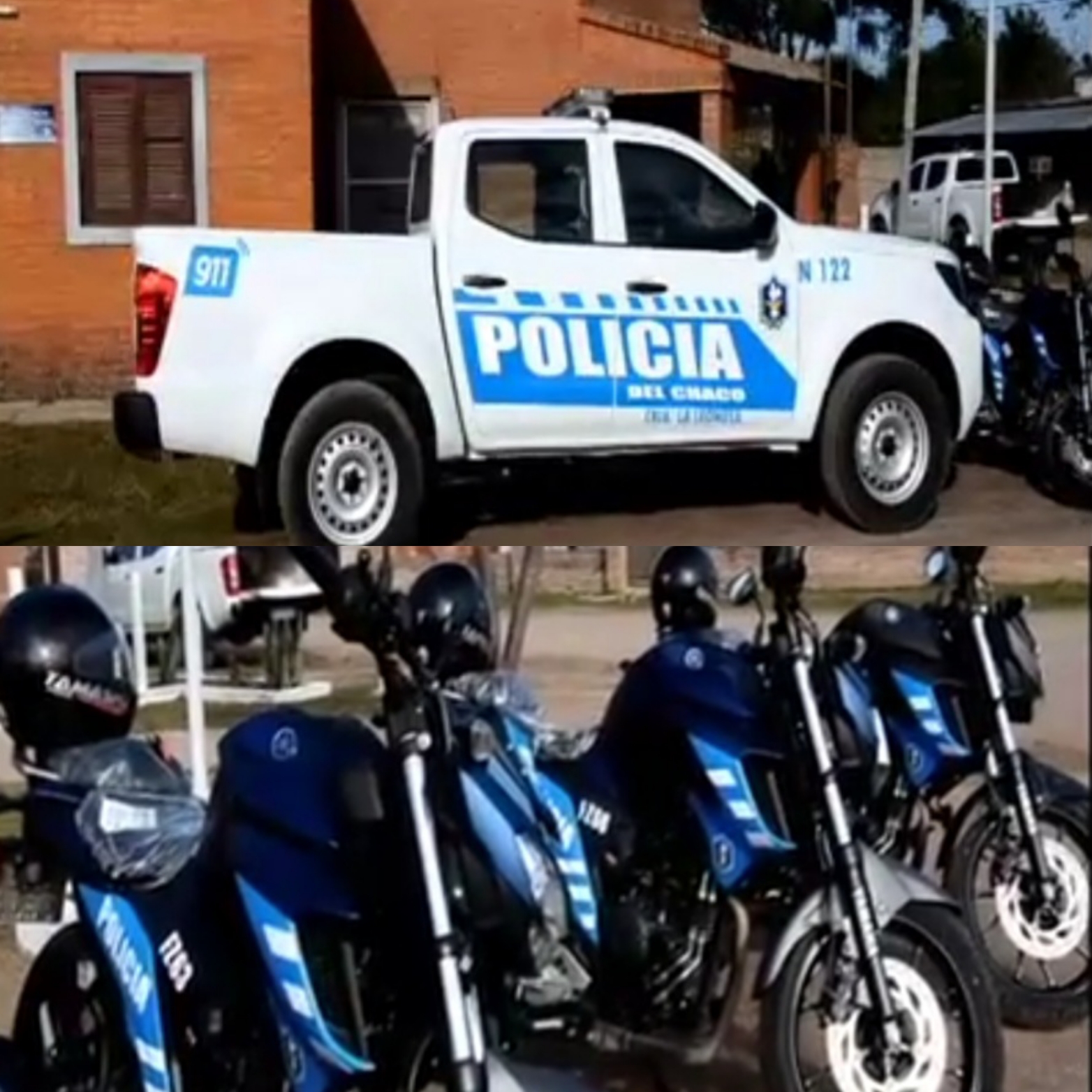 La Policía de La Leonesa recibió un patrullero y motocicletas