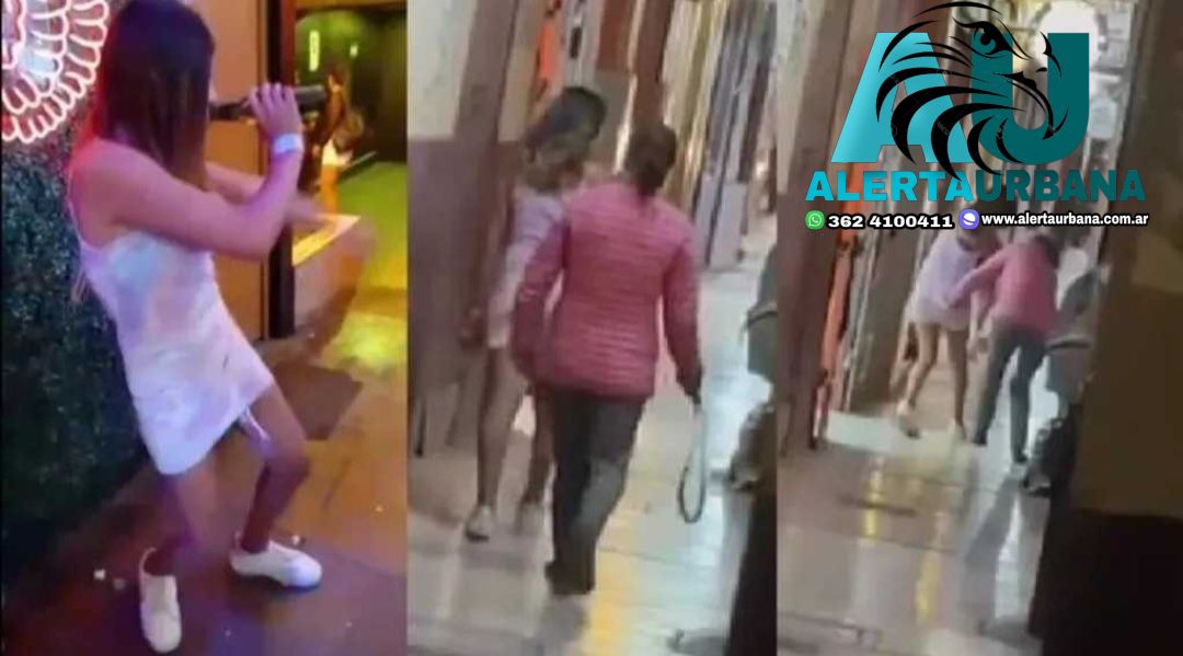 VIDEO: sacó a cinturonazos a su hija de un boliche. La había desobedecido y la encontró tomando alcohol