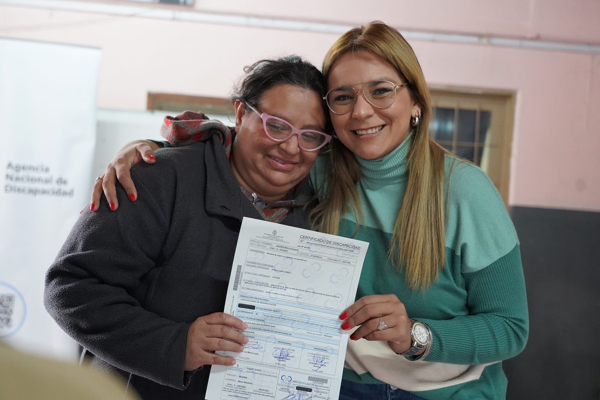 Barranqueras: Hoy se realizó la entrega de 80 Certificados Únicos de Discapacidad (CUD), junto a la Agencia Nacional de Discapacidad e IPRODICH