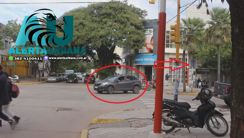 Tránsito: captados por las cámaras realizando giros indebidos en las calles de Resistencia 