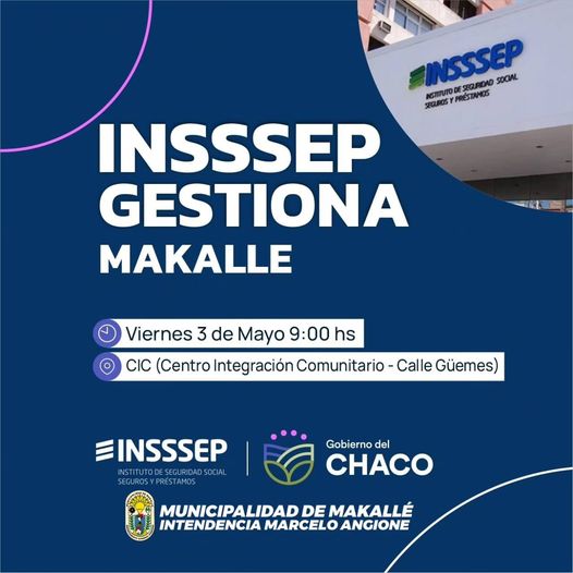 Hoy, operativo “Insssep Gestiona” en Makallé 