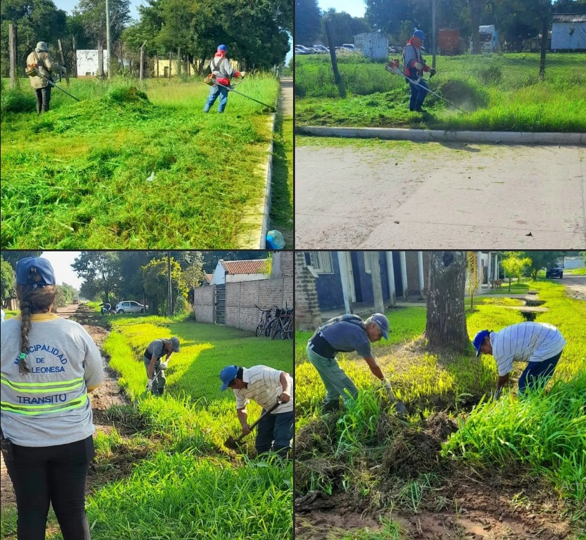 El municipio de La Leonesa avanza con limpieza de espacios públicos