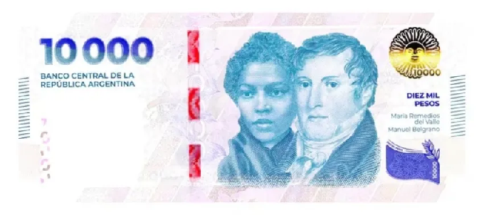 El Banco Central puso en circulación el nuevo billete de $10.000