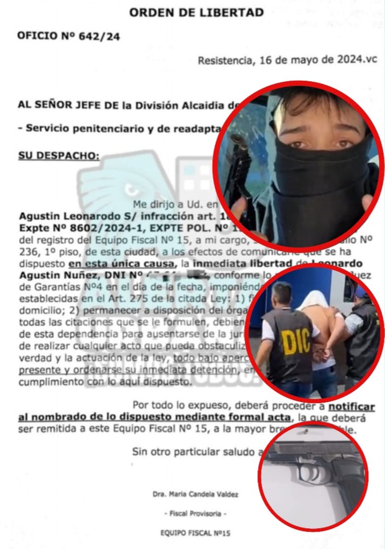 LA SEGURIDAD EN JAQUE. Juez chaqueño libero a un¿ potencial asesino?