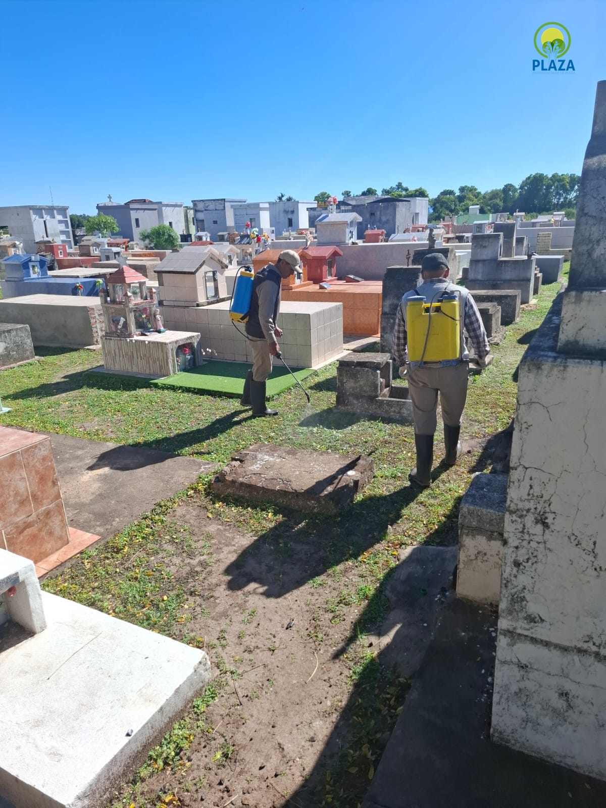 El municipio de Presidencia de la Plaza refuerza tareas de limpieza en el cementerio local