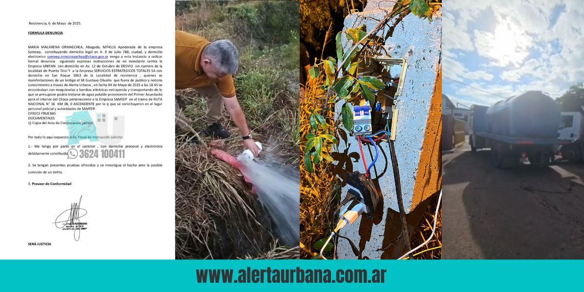 Sameep denunció a dos empresas por presunta extracción ilegal de agua potable del Primer Acueducto