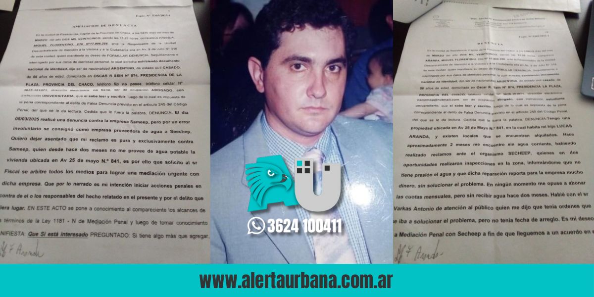 Vive en el centro, lleva 5 meses sin agua pero Sameep le cobra igual: “Ratifiqué mi denuncia por estafa”