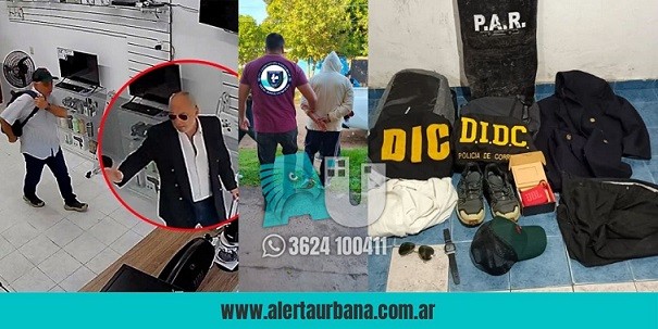 Robó celulares en un local de Resistencia y lo capturaron en Corrientes  