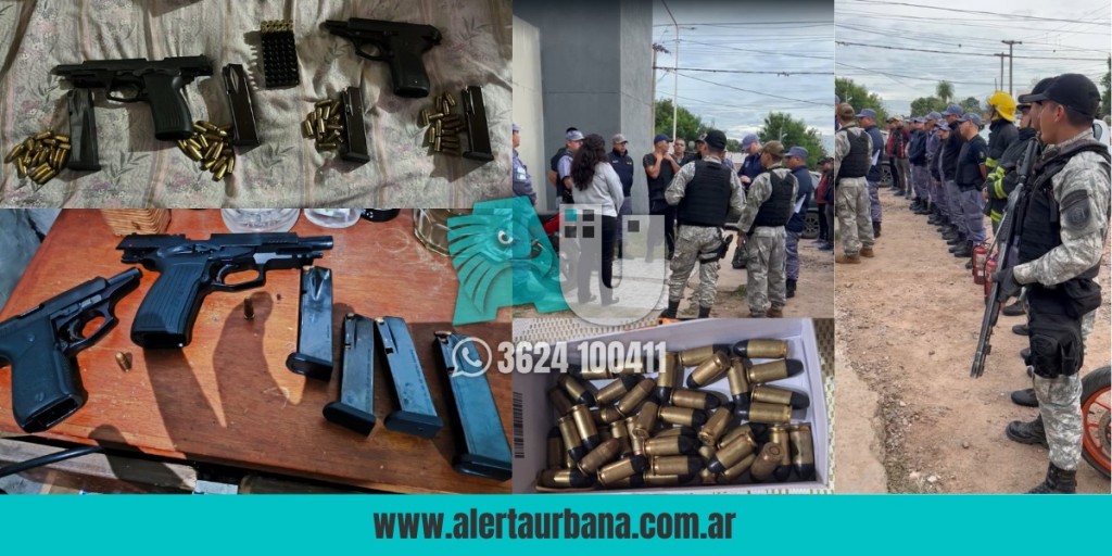 Múltiples allanamientos en los barrios Villa Prosperidad y Luz Esperanza: se secuestraron un arsenal de armas 