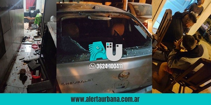 Quince personas vandalizaron una vivienda e hirieron a dos integrantes de una familia en Barranqueras