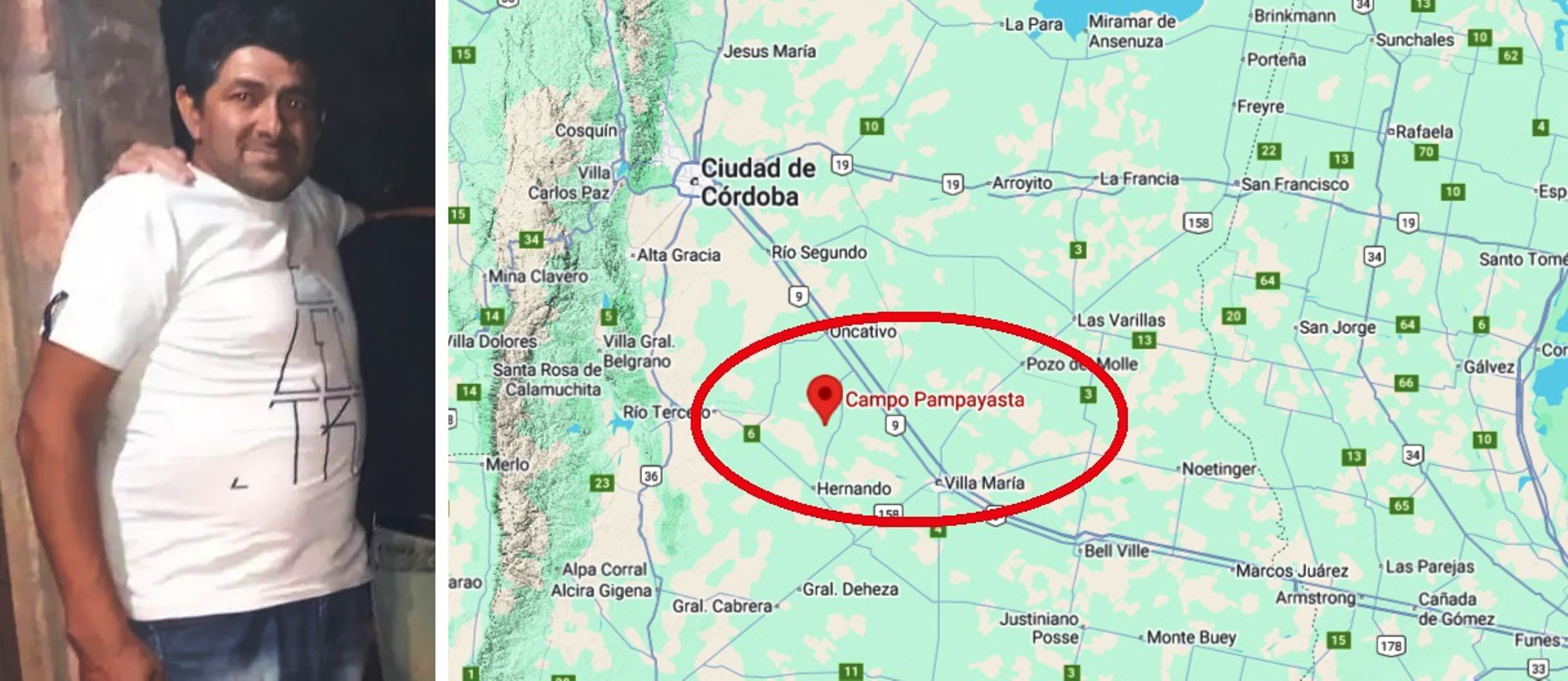 Piden ayuda para localizar a chaqueño de 43 años desaparecido en Córdoba 
