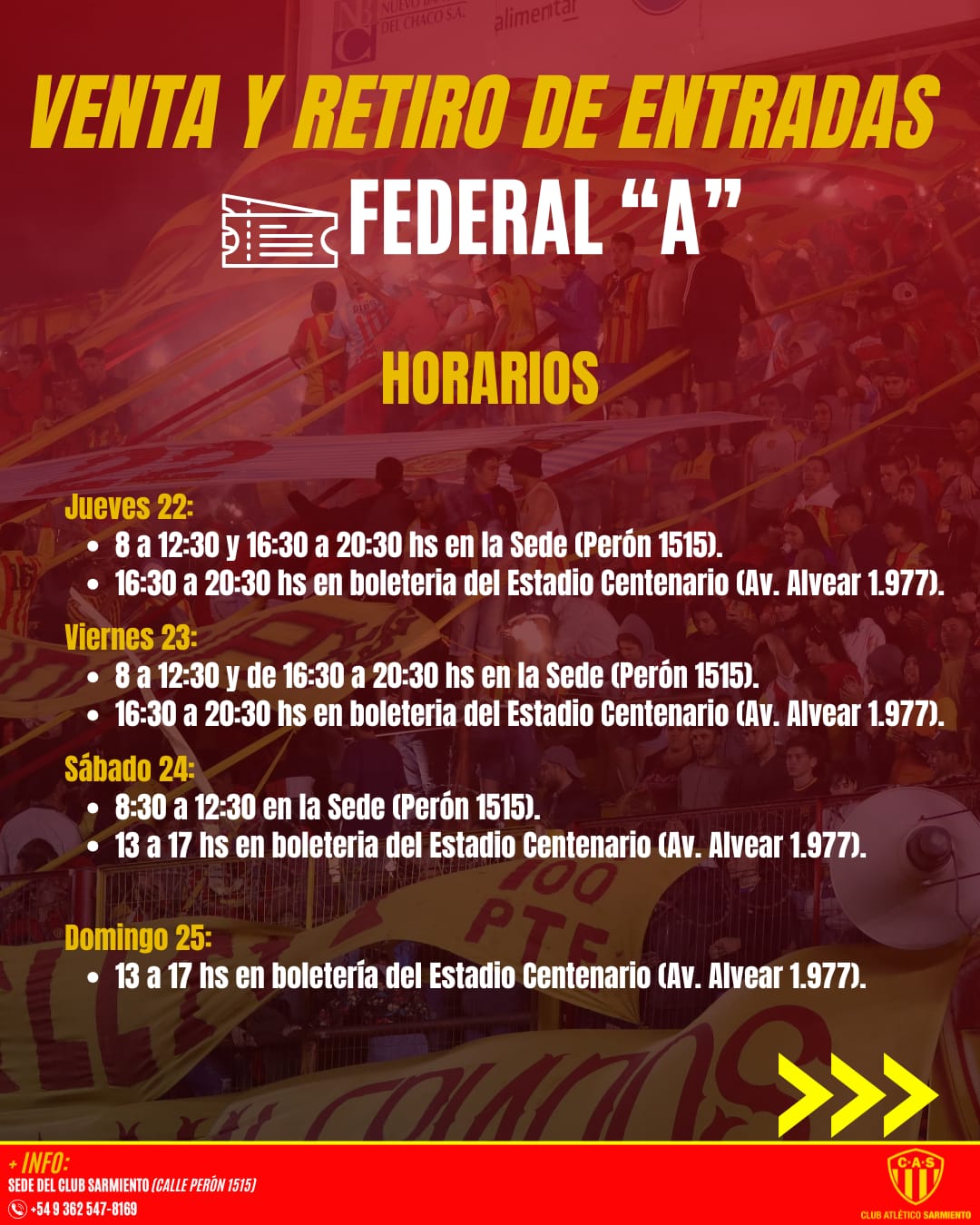 Sarmiento recibe a Bartolomé Mitre: ya están a la venta las entradas para el partido 