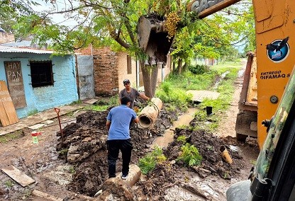 Barranqueras: despejan cunetas, mantienen calles y erradican basurales