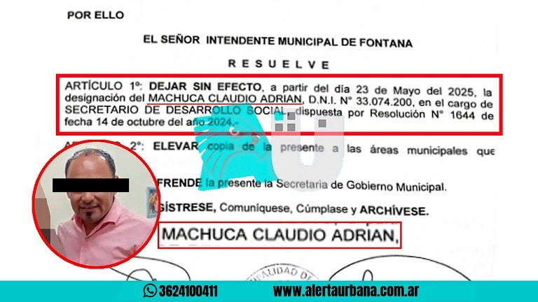 Fontana: echan a funcionario porno