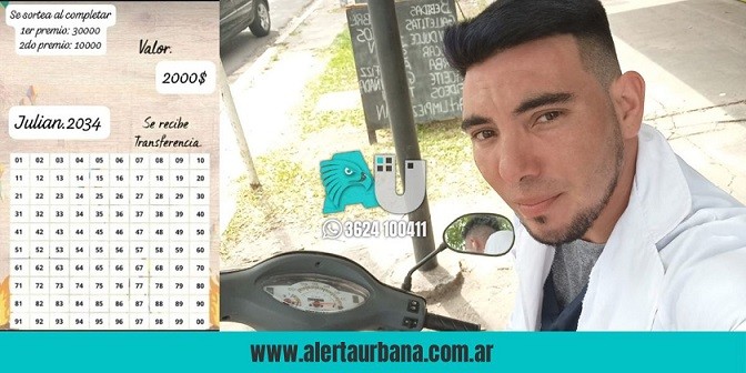 Como le robaron la moto, vende rifas para arreglar otra prestada y seguir trabajando