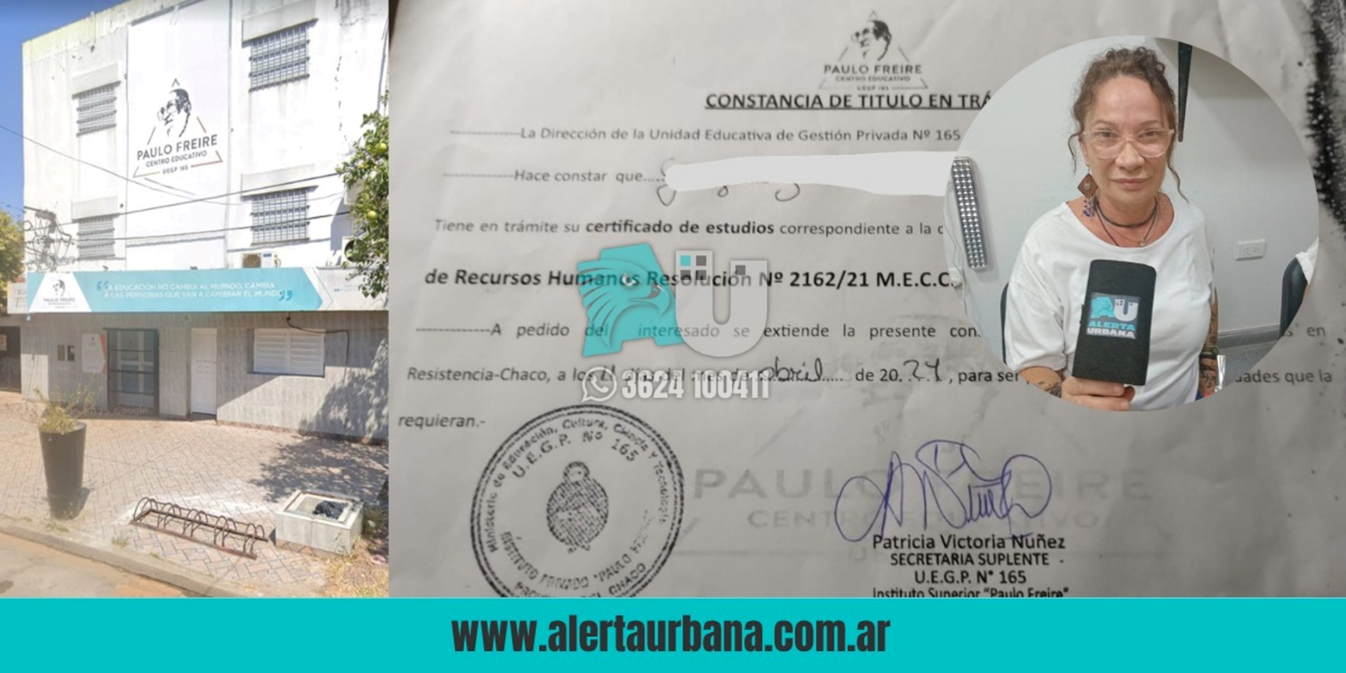 La rectora del Paulo Freire garantiza la entrega de títulos tras denuncia de una egresada por demoras