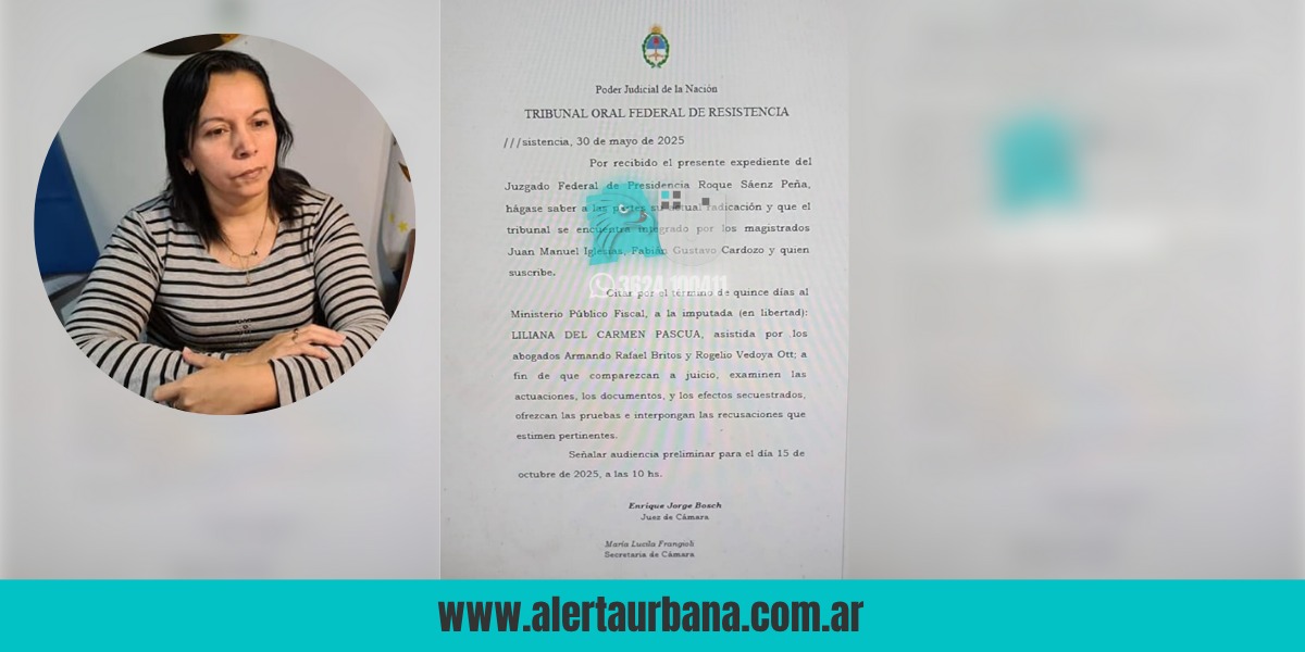 Audiencia preliminar por el juicio a Pascua, acusada de cobrar una pensión siendo intendenta