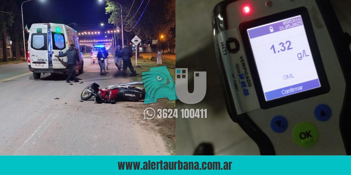 Corzuela: motociclista borracho chocó y murió quien llevaba de acompañante