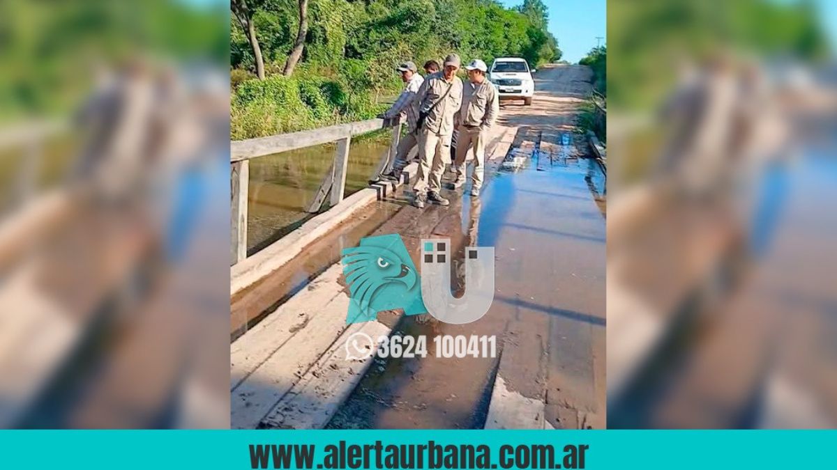 El Bermejito comienza a desbordar en el antiguo puente 
