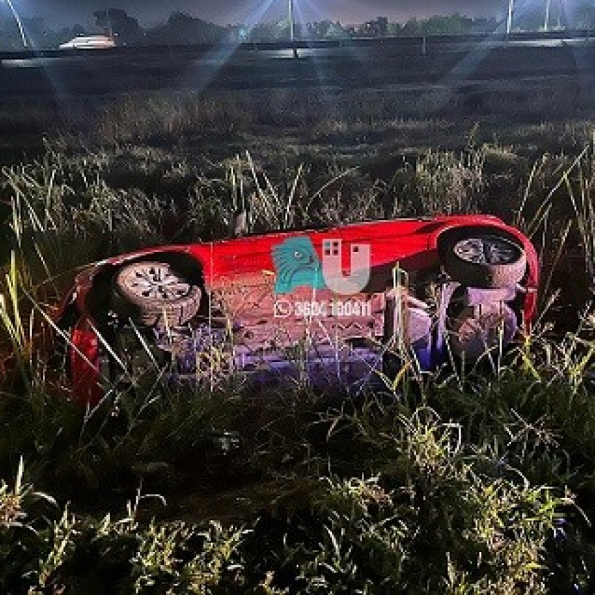 Con 1,29 de alcohol en sangre volcó en un acceso a Resistencia 