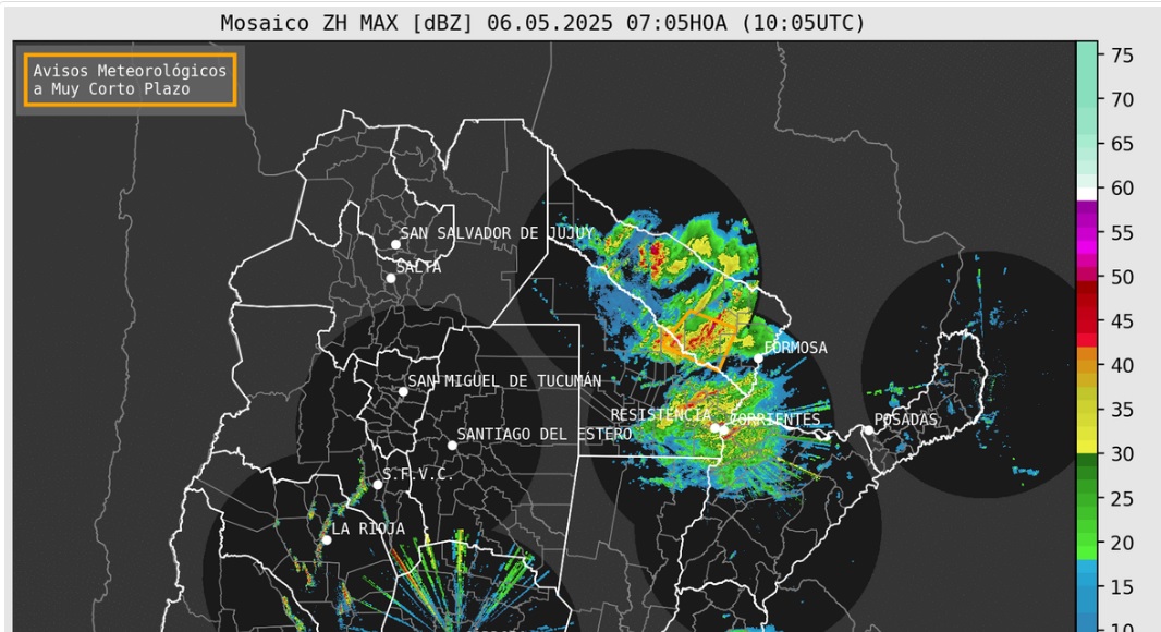 Fuertes lluvias en el Chaco: Machagai registró la mayor caída de agua hasta las 7 del martes
