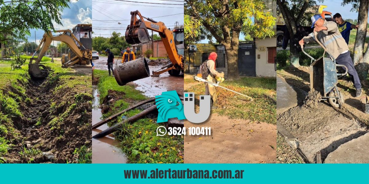 El municipio de Barranqueras refuerza tareas de mantenimiento urbano en diversos barrios