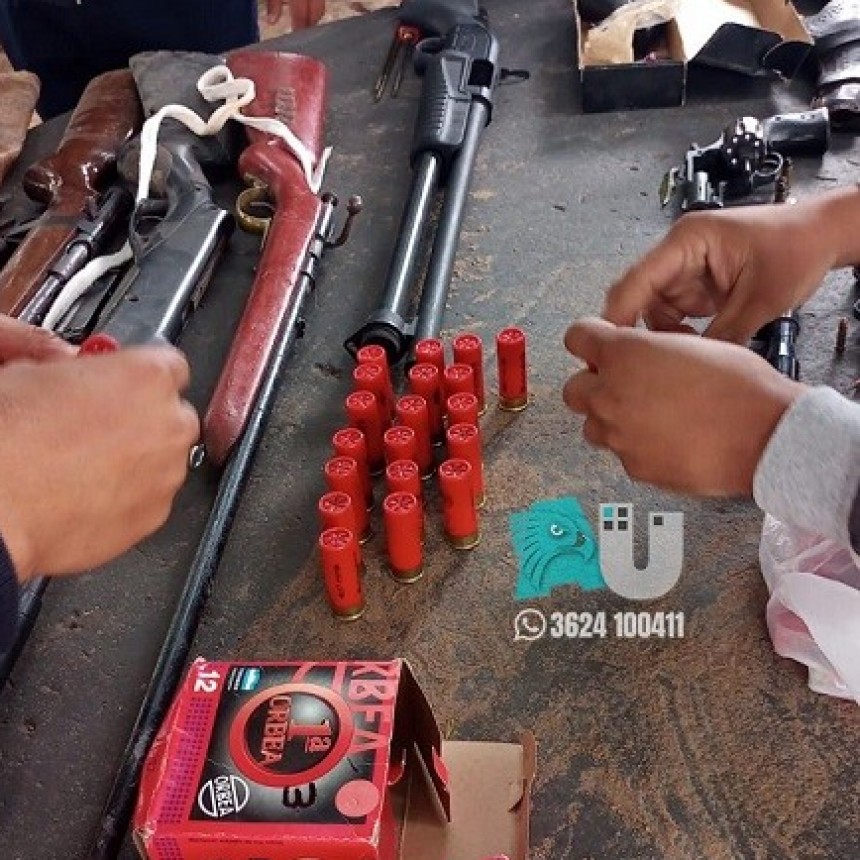 En una vivienda de Caá Catí guardaban siete armas de fuego sin papeles